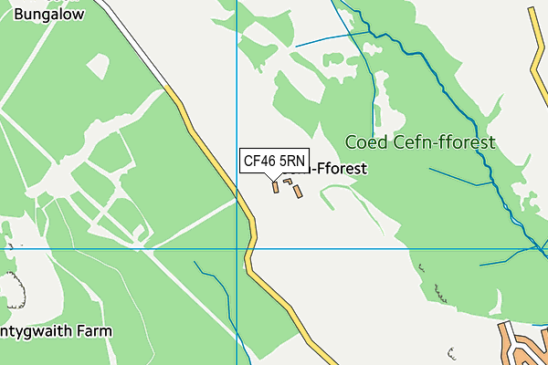 CF46 5RN map - OS VectorMap District (Ordnance Survey)