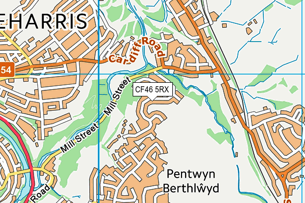 CF46 5RX map - OS VectorMap District (Ordnance Survey)