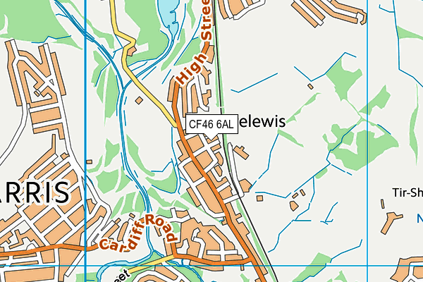 CF46 6AL map - OS VectorMap District (Ordnance Survey)