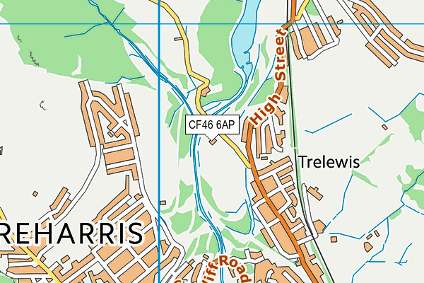 CF46 6AP map - OS VectorMap District (Ordnance Survey)