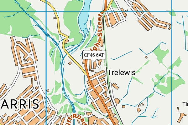 CF46 6AT map - OS VectorMap District (Ordnance Survey)