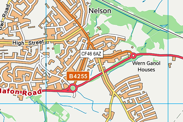 CF46 6AZ map - OS VectorMap District (Ordnance Survey)