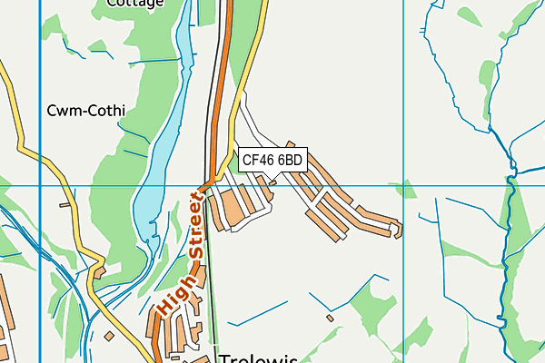 CF46 6BD map - OS VectorMap District (Ordnance Survey)