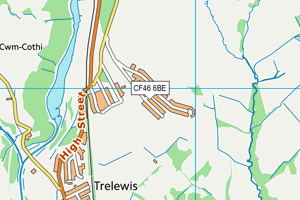 CF46 6BE map - OS VectorMap District (Ordnance Survey)