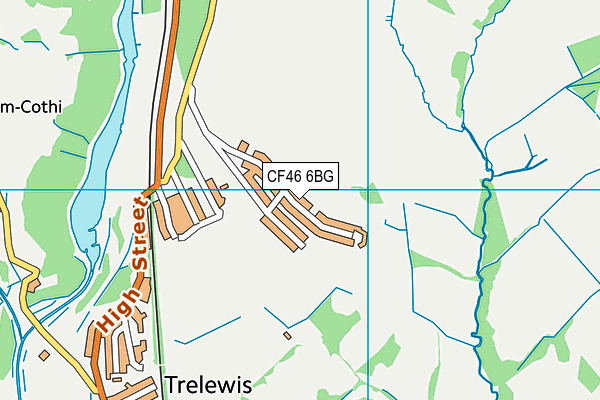 CF46 6BG map - OS VectorMap District (Ordnance Survey)