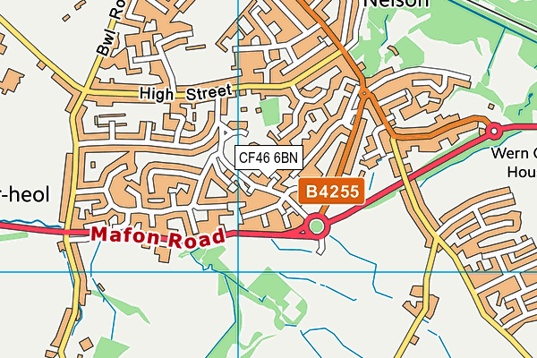 CF46 6BN map - OS VectorMap District (Ordnance Survey)