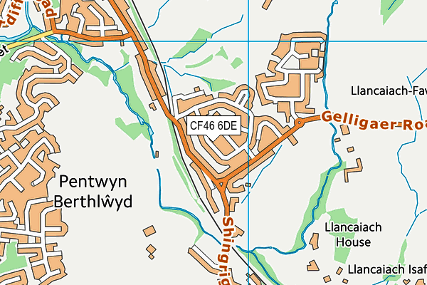 CF46 6DE map - OS VectorMap District (Ordnance Survey)