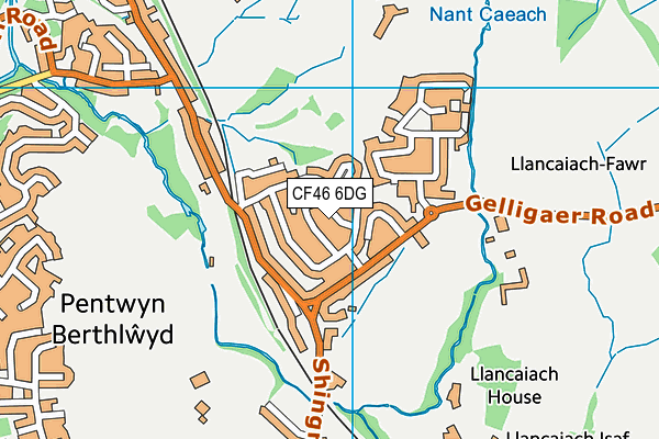 CF46 6DG map - OS VectorMap District (Ordnance Survey)