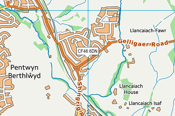 CF46 6DN map - OS VectorMap District (Ordnance Survey)