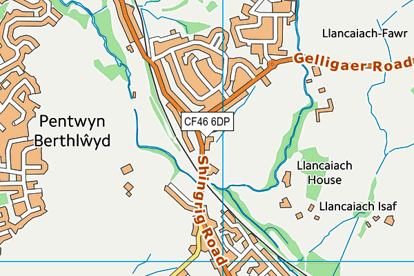 CF46 6DP map - OS VectorMap District (Ordnance Survey)