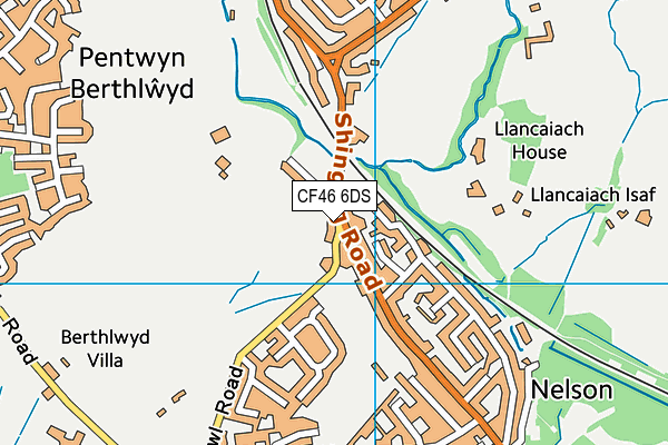 CF46 6DS map - OS VectorMap District (Ordnance Survey)