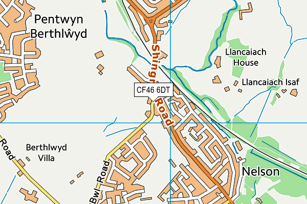 CF46 6DT map - OS VectorMap District (Ordnance Survey)