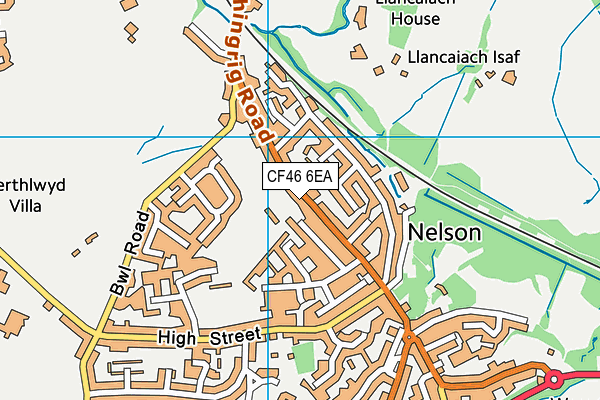 CF46 6EA map - OS VectorMap District (Ordnance Survey)