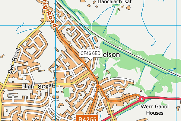 CF46 6ED map - OS VectorMap District (Ordnance Survey)