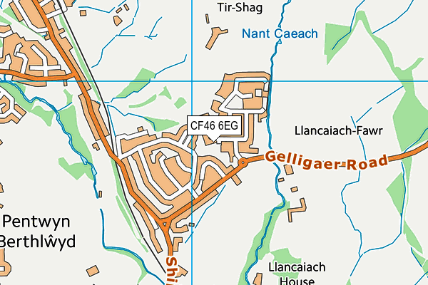 CF46 6EG map - OS VectorMap District (Ordnance Survey)