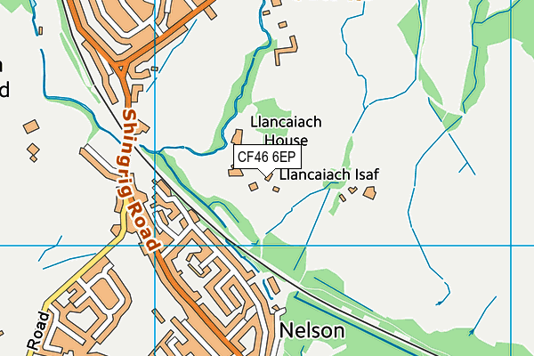 CF46 6EP map - OS VectorMap District (Ordnance Survey)