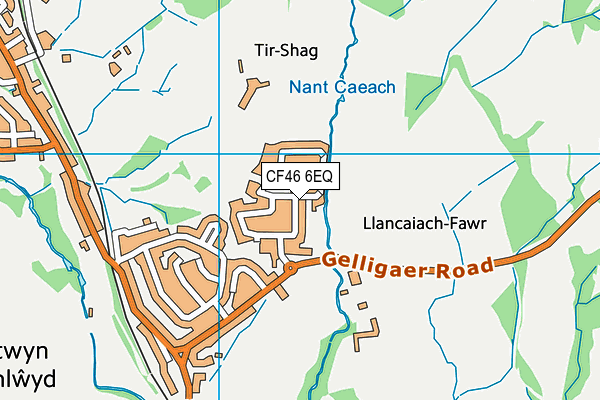 CF46 6EQ map - OS VectorMap District (Ordnance Survey)