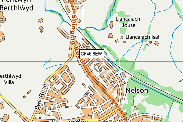 CF46 6EW map - OS VectorMap District (Ordnance Survey)