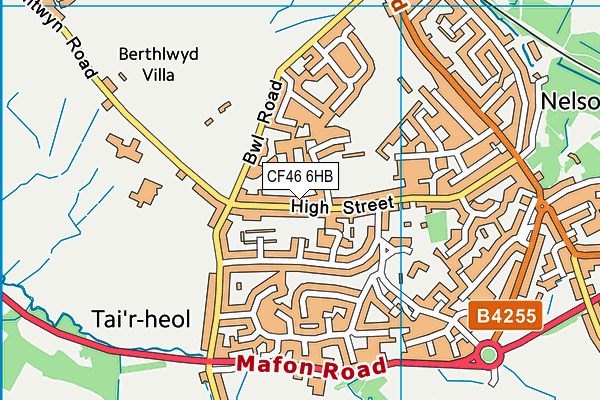 CF46 6HB map - OS VectorMap District (Ordnance Survey)