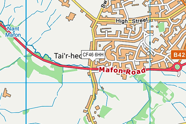 CF46 6HH map - OS VectorMap District (Ordnance Survey)