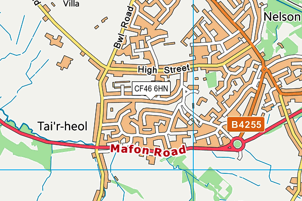 CF46 6HN map - OS VectorMap District (Ordnance Survey)