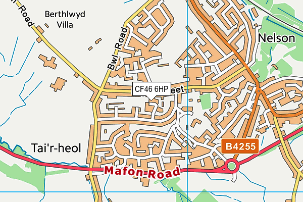 CF46 6HP map - OS VectorMap District (Ordnance Survey)