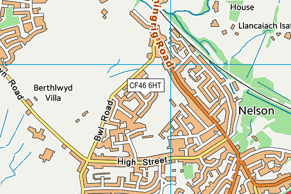 CF46 6HT map - OS VectorMap District (Ordnance Survey)