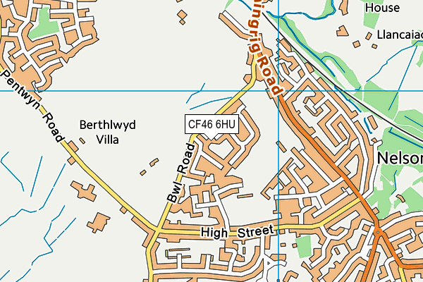 CF46 6HU map - OS VectorMap District (Ordnance Survey)