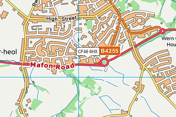 CF46 6HX map - OS VectorMap District (Ordnance Survey)