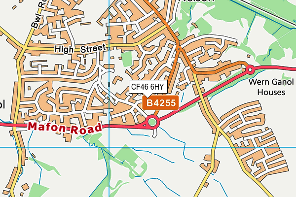 CF46 6HY map - OS VectorMap District (Ordnance Survey)