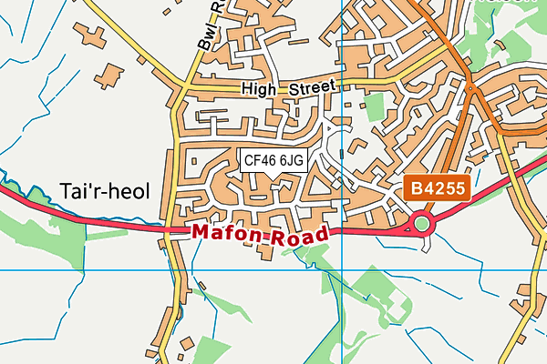 CF46 6JG map - OS VectorMap District (Ordnance Survey)