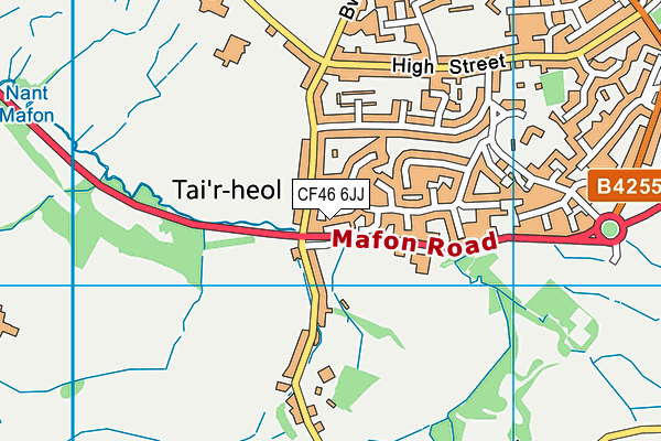 CF46 6JJ map - OS VectorMap District (Ordnance Survey)