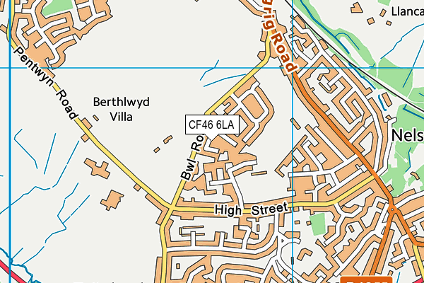 CF46 6LA map - OS VectorMap District (Ordnance Survey)