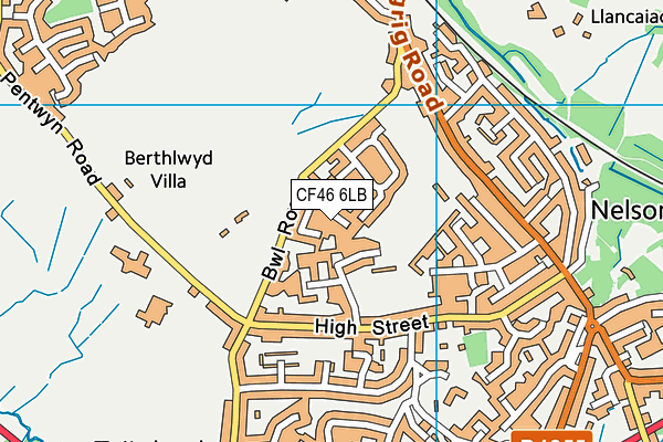 CF46 6LB map - OS VectorMap District (Ordnance Survey)