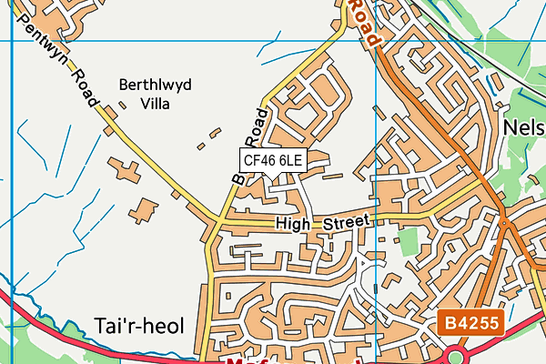 CF46 6LE map - OS VectorMap District (Ordnance Survey)