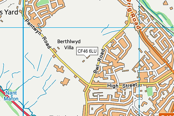 CF46 6LU map - OS VectorMap District (Ordnance Survey)