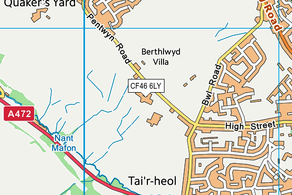 CF46 6LY map - OS VectorMap District (Ordnance Survey)
