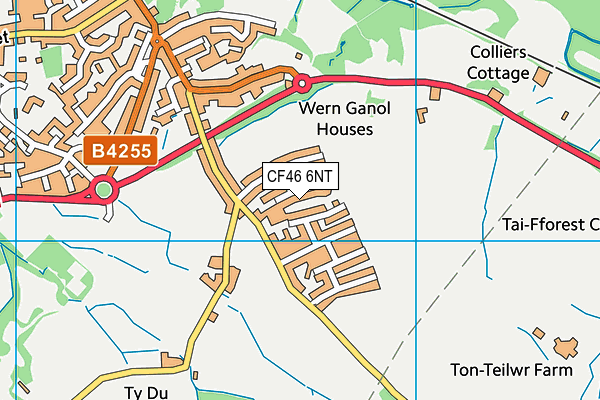 CF46 6NT map - OS VectorMap District (Ordnance Survey)