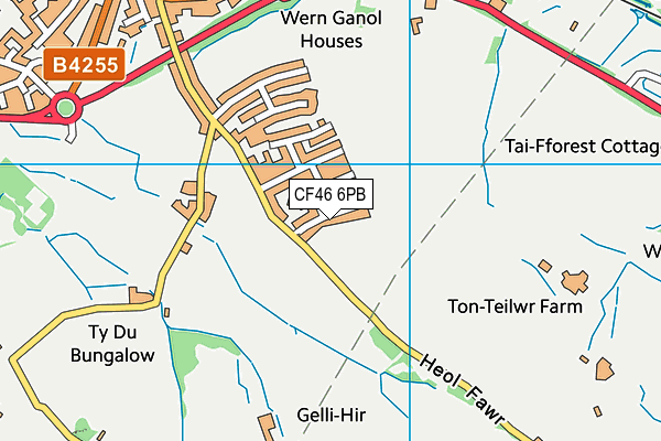 CF46 6PB map - OS VectorMap District (Ordnance Survey)
