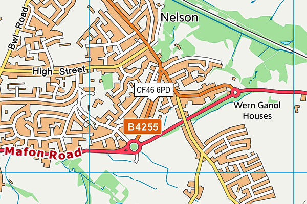 CF46 6PD map - OS VectorMap District (Ordnance Survey)