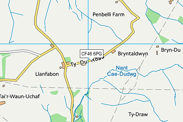 CF46 6PG map - OS VectorMap District (Ordnance Survey)