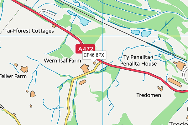 CF46 6PX map - OS VectorMap District (Ordnance Survey)