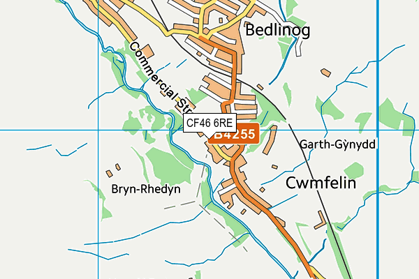 CF46 6RE map - OS VectorMap District (Ordnance Survey)