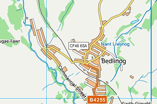 CF46 6SA map - OS VectorMap District (Ordnance Survey)