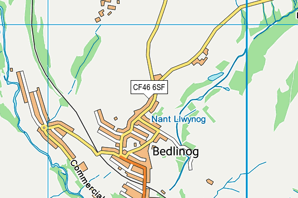 CF46 6SF map - OS VectorMap District (Ordnance Survey)