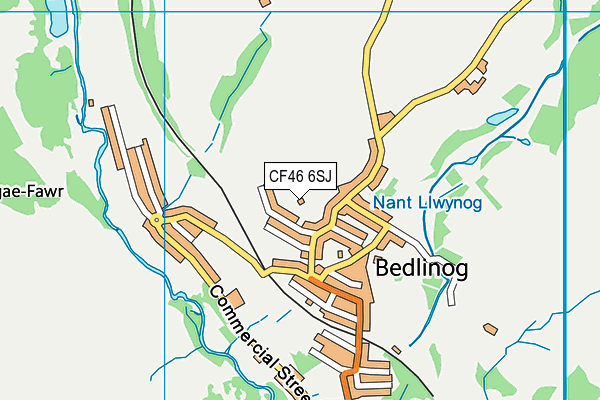 CF46 6SJ map - OS VectorMap District (Ordnance Survey)
