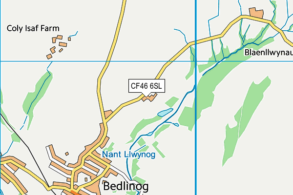 CF46 6SL map - OS VectorMap District (Ordnance Survey)