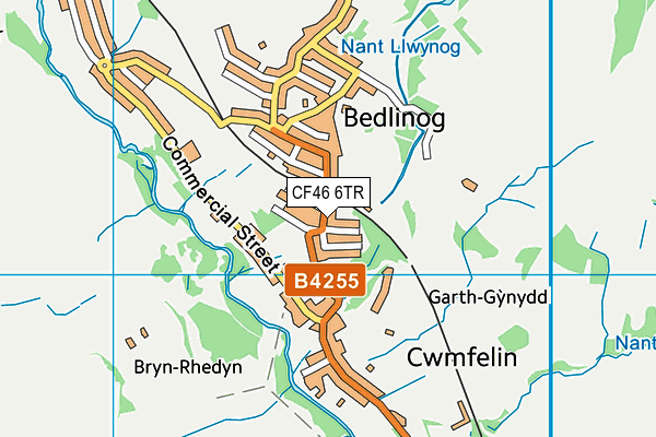 CF46 6TR map - OS VectorMap District (Ordnance Survey)