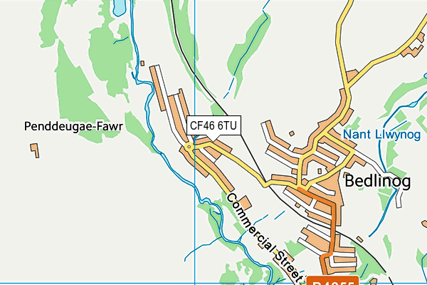 CF46 6TU map - OS VectorMap District (Ordnance Survey)