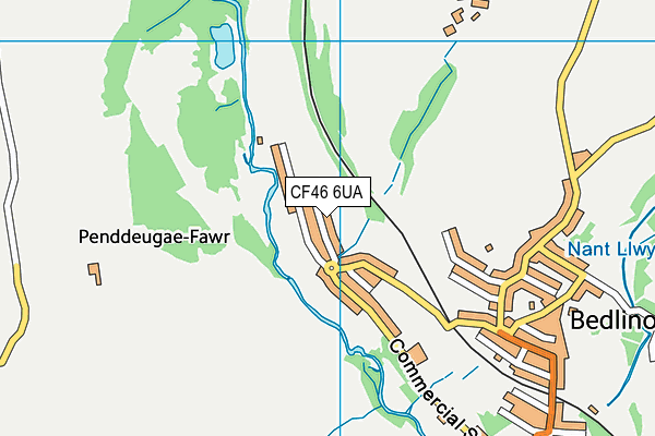 CF46 6UA map - OS VectorMap District (Ordnance Survey)